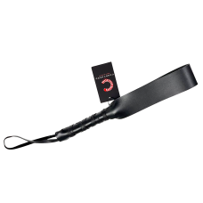 Шлепалка в виде ремня для спанкинга черная натуральная кожа Candy Hero Loop