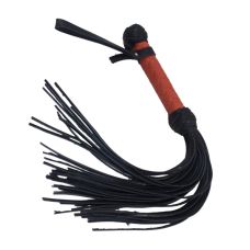 Флогер БДСМ із натуральної шкіри червоно чорного кольору Candy Hero