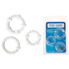 Набір ерекційних кілець Stay hard CN-330300012 Clear