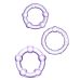 Набор эрекционных колец на член фиолетового цвета SKN Stay hard 3 штуки
