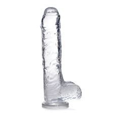 Фаллоимитатор реалистичный на присоске прозрачный Foxshow Jock C Thru длина 250 мм