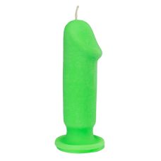 Свеча в виде пениса зеленого цвета Egzo Little Guy