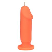 Свеча в виде пениса оранжевого цвета Egzo Little Guy