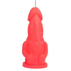 Свеча в виде пениса красного цвета Egzo Gentleman