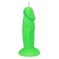 Свеча в виде реалистичного пениса зеленого цвета Egzo Little Guy