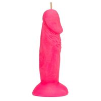 Свеча в виде пениса розового цвета Egzo Little Guy