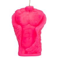 Свеча в виде мужского торса розового цвета Egzo Angel Man