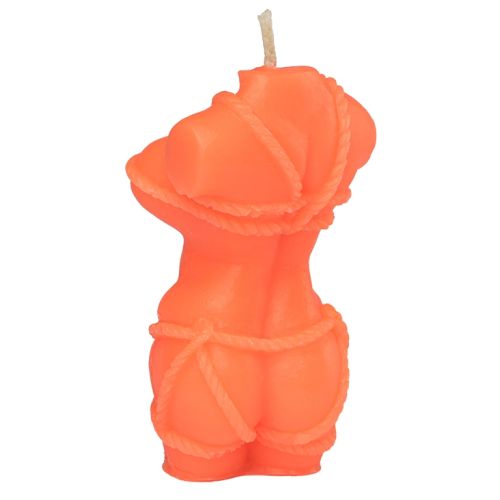 Свічка у вигляді жіночого торсу оранжевого кольору Egzo Shibari I
