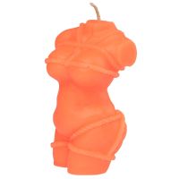 Свеча в виде женского торса оранжевого цвета Egzo Shibari I