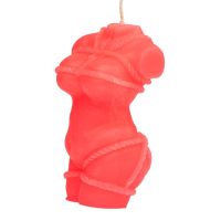 Свеча в виде женского торса красного цвета Egzo Shibari I