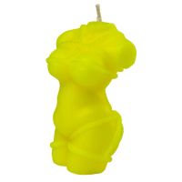 Свеча в виде женского торса желтого цвета Egzo Shibari I