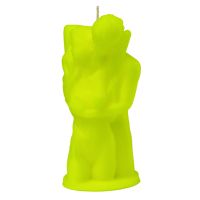 Свічка для еротичних ігор з воском парочка жовтого кольору що обіймається LOVE FLAME Lady Yellow Fluor