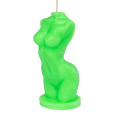 Свічка для еротичних ігор із воском у вигляді жіночого торсу зеленого кольору LOVE FLAME Lady Green Fluor