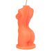 Свічка для еротичних ігор з воском у вигляді жіночого торсу оранжевого кольору LOVE FLAME Lady Orange Fluor