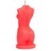 Свічка для еротичних ігор із воском у вигляді жіночого торса червоного кольору LOVE FLAME Lady Red Fluor