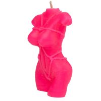 Свеча в виде женского торса розового цвета Egzo Shibari II