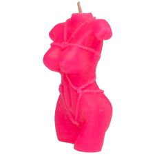 Свічка у вигляді жіночого торса рожевого кольору Egzo Shibari I