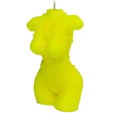 Свічка у вигляді жіночого торса жовтого кольору Egzo Shibari II