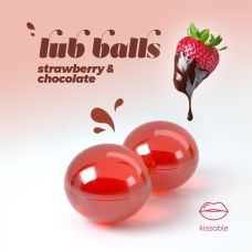 Оральні вибухові кульки зі смаком полуниці та шоколаду Crushious Balls lub strawberry & chocolate 2 штуки по 3 гр