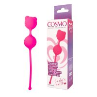 Шарики вагинальные силиконовые для Опытных Женщин COSMO розовый неон D 2,7 см L 8 см