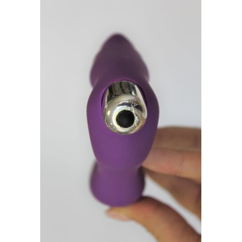 Вибратор со стимуляцией клитора волнистый 12,7/7 см D 2,9x3,1 см COSMO фиолетовый 