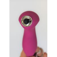 Вибратор пупырчатый со стимуляцией клитора силиконовый 11 см/3,5 см D 2,4 см COSMO розовый
