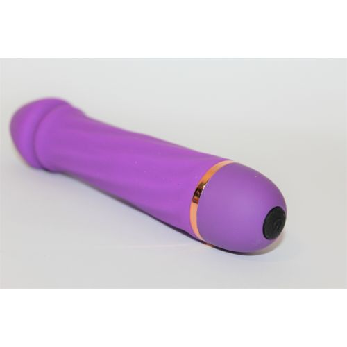 Вибратор силиконовый L 130 мм D 33 мм цвет фиолетовый COSMO