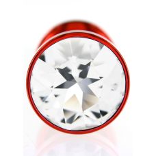 Анальна пробка зі стразом Diogol ANNI round red 30мм