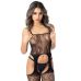 Сексуальный бодистокинг черного цвета Daring Intimates Floral Suspender Bodystocking размер Оne size 