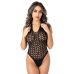 Бодістокінг із асиметричним сітчастим малюнком чорного кольору Daring Intimates Flow Net Halter Teddy Бодістокінг із асиметричним сітчастим малюнком чорного кольору Daring Intimates Flow Net Halter Teddy