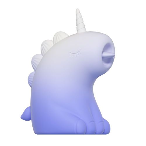 Стимулятор клітора Єдиноріг з язичком градієнт біло-фіолетовий UNIVIBE 10 режимів