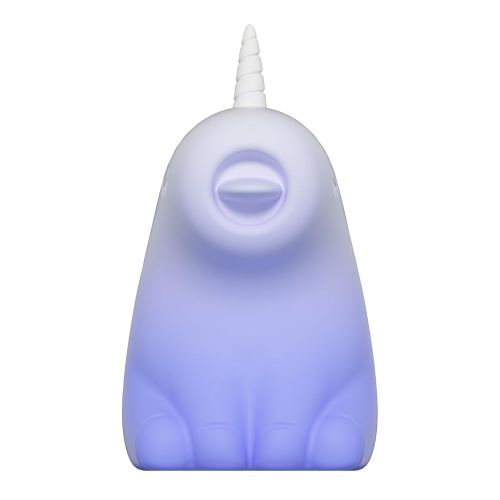 Стимулятор клітора Єдиноріг з язичком градієнт біло-фіолетовий UNIVIBE 10 режимів