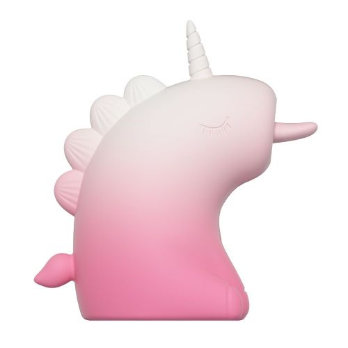 Стимулятор клитора Единорог с язычком градиент бело-розовый UNIVIBE 10 режимов