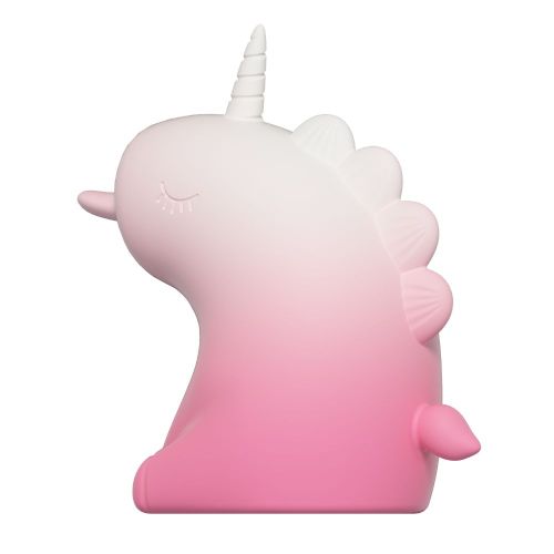 Стимулятор клитора Единорог с язычком градиент бело-розовый UNIVIBE 10 режимов