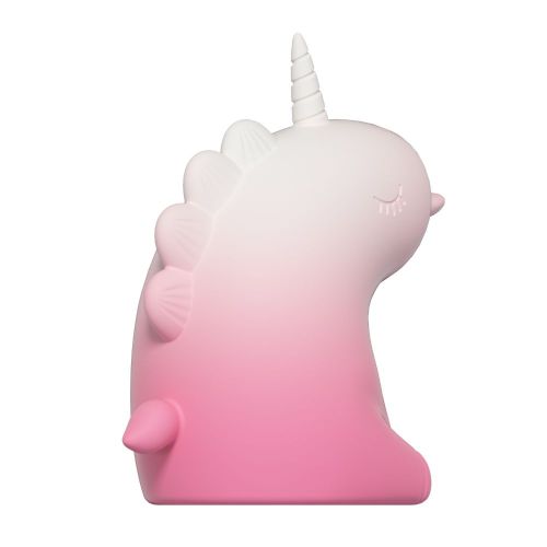 Стимулятор клитора Единорог с язычком градиент бело-розовый UNIVIBE 10 режимов