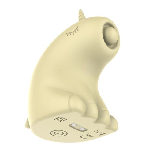 Стимулятор клитора Пульсатор Единорогжёлтый UNIVIBE 5 режимов 