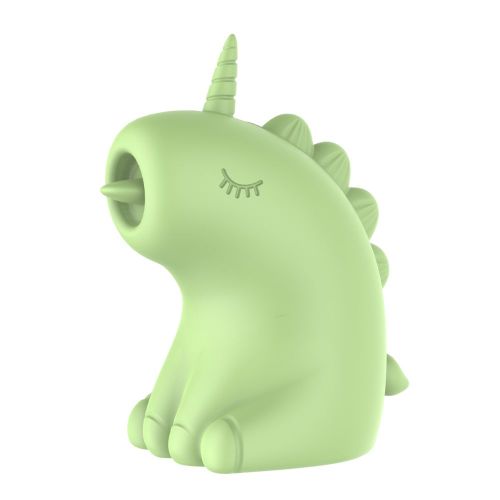 Стимулятор клитора Единорог с язычком зелёный UNIVIBE 10 режимов