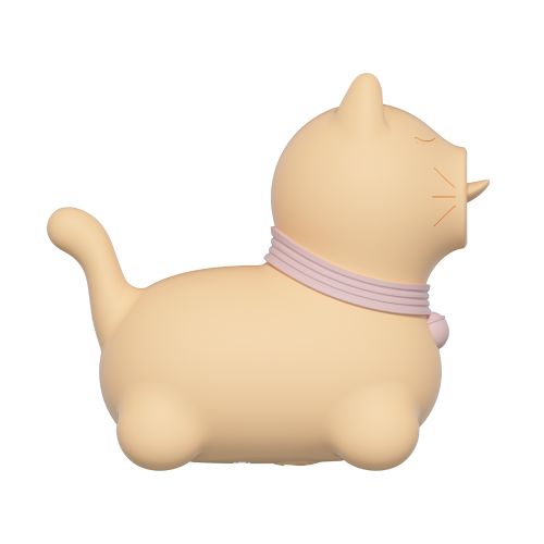 Стимулятор клітора Пульсатор у формі котика з язичком жовтий UNIVIBE 5 режимів