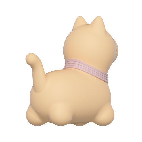 Стимулятор клітора Пульсатор у формі котика з язичком жовтий UNIVIBE 5 режимів