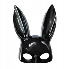 Маска кролика для рольових ігор глянсова чорна DS Fetish Play With Me