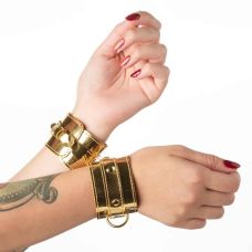 Наручники для БДСМ золото лаковане DS Fetish