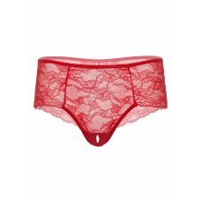 Трусики кружевные с открытым доступом красного цвета Daring Intimates Ella размеры S/M