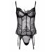 Корсет напівпрозорий зі стрінгами чорного кольору Daring Intimates розміри S/M Корсет напівпрозорий зі стрінгами чорного кольору Daring Intimates розміри S/M