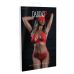 Комплект з відкритим доступом та маскою червоного кольору Daring Intimates розміри S/M Комплект з відкритим доступом та маскою червоного кольору Daring Intimates розміри S/M