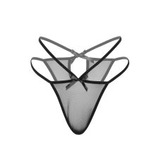 Трусики полупрозрачные с бантиками черного цвета Daring Intimates Scarlett размеры S/M