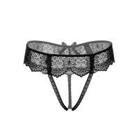 Трусики з відкритою інтимною зоною чорні Daring Intimates Delphine розміри S M