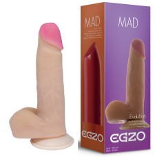 Тілесний рельєфний фалоімітатор на присоску з кібершкіри EGZO