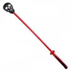 Стек в форме черепа БДСМ из искусственной кожи черного цвета с красным DS Fetish Skull crop stripe