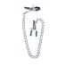 Затискачі для сосків на ланцюжку сріблястого кольору DS Fetish Nipple clamps iron розмір L