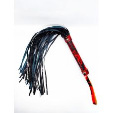 Флогер червоно чорного кольору DS Fetish Flogger